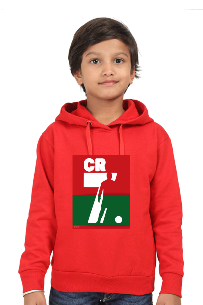 CR7 Football- Kids printed hooded sweatshirt