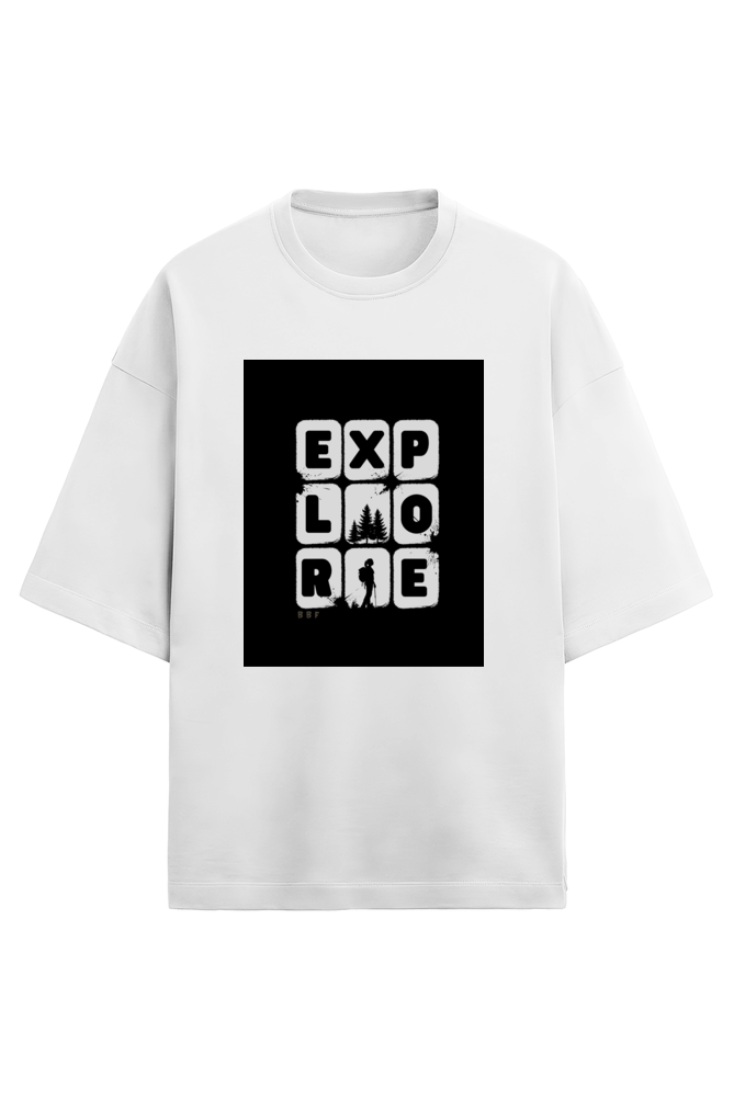 Explore- Premium Oversized Terry round neck short sleeves T-shirts
