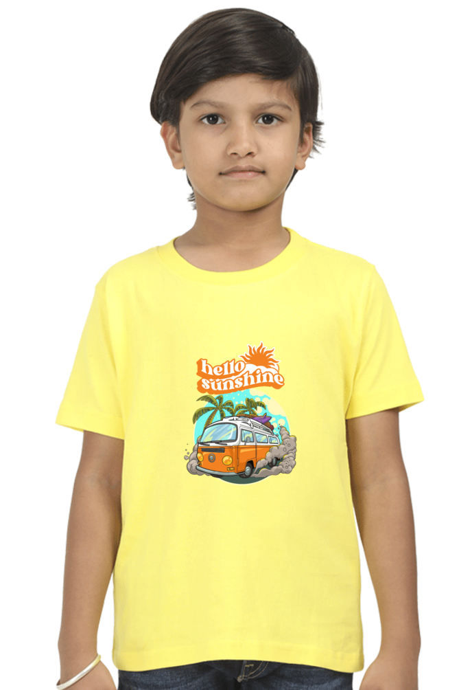 Hello Sunshine- Boys round neck short sleeves T-shirt 5-13 Years