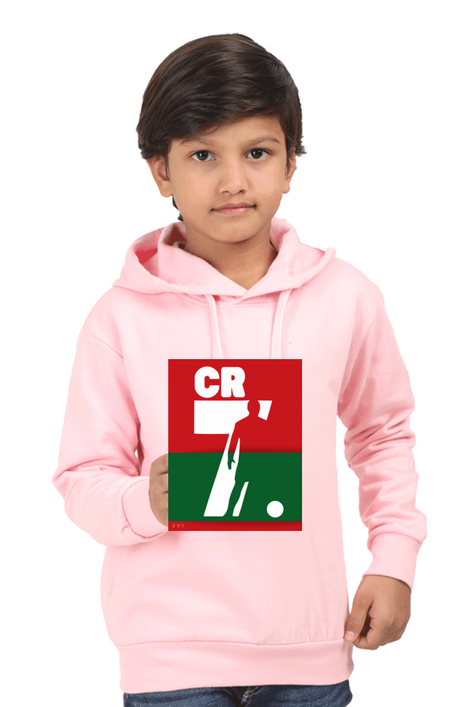 CR7 Football- Kids printed hooded sweatshirt