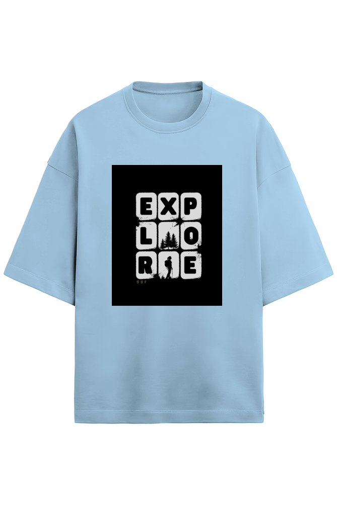 Explore- Premium Oversized Terry round neck short sleeves T-shirts