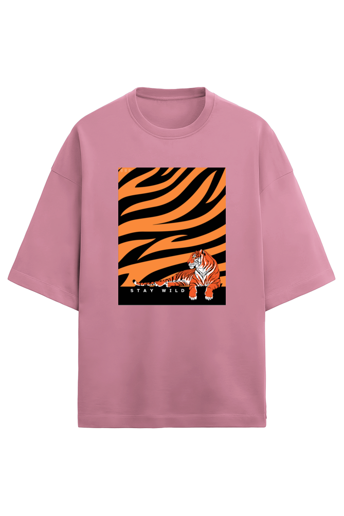 Wild tiger- Premium Oversized Terry round neck short sleeves T-shirts