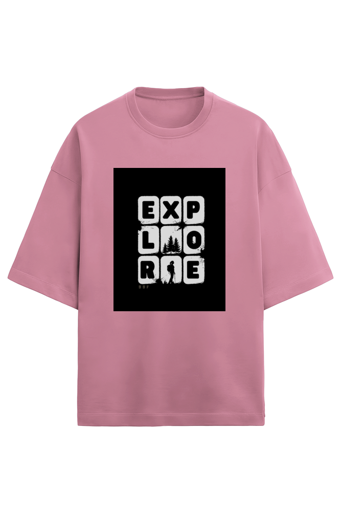 Explore- Premium Oversized Terry round neck short sleeves T-shirts