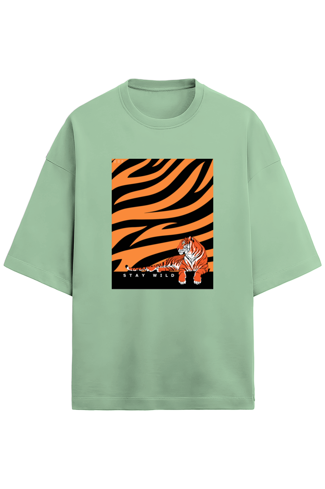 Wild tiger- Premium Oversized Terry round neck short sleeves T-shirts