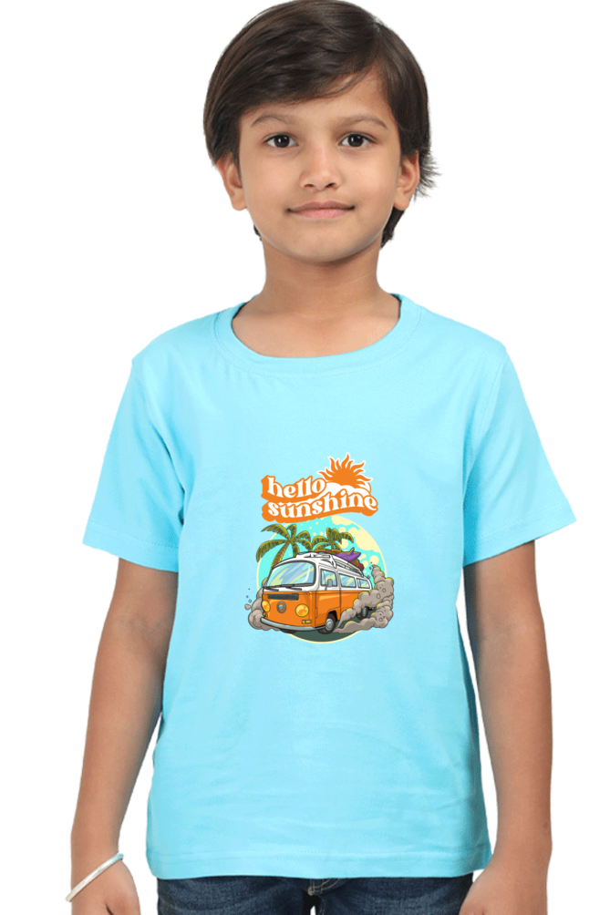 Hello Sunshine- Boys round neck short sleeves T-shirt 5-13 Years