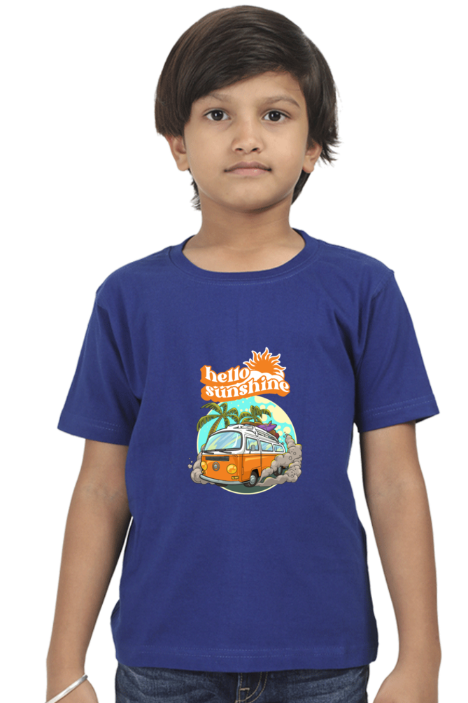 Hello Sunshine- Boys round neck short sleeves T-shirt 5-13 Years