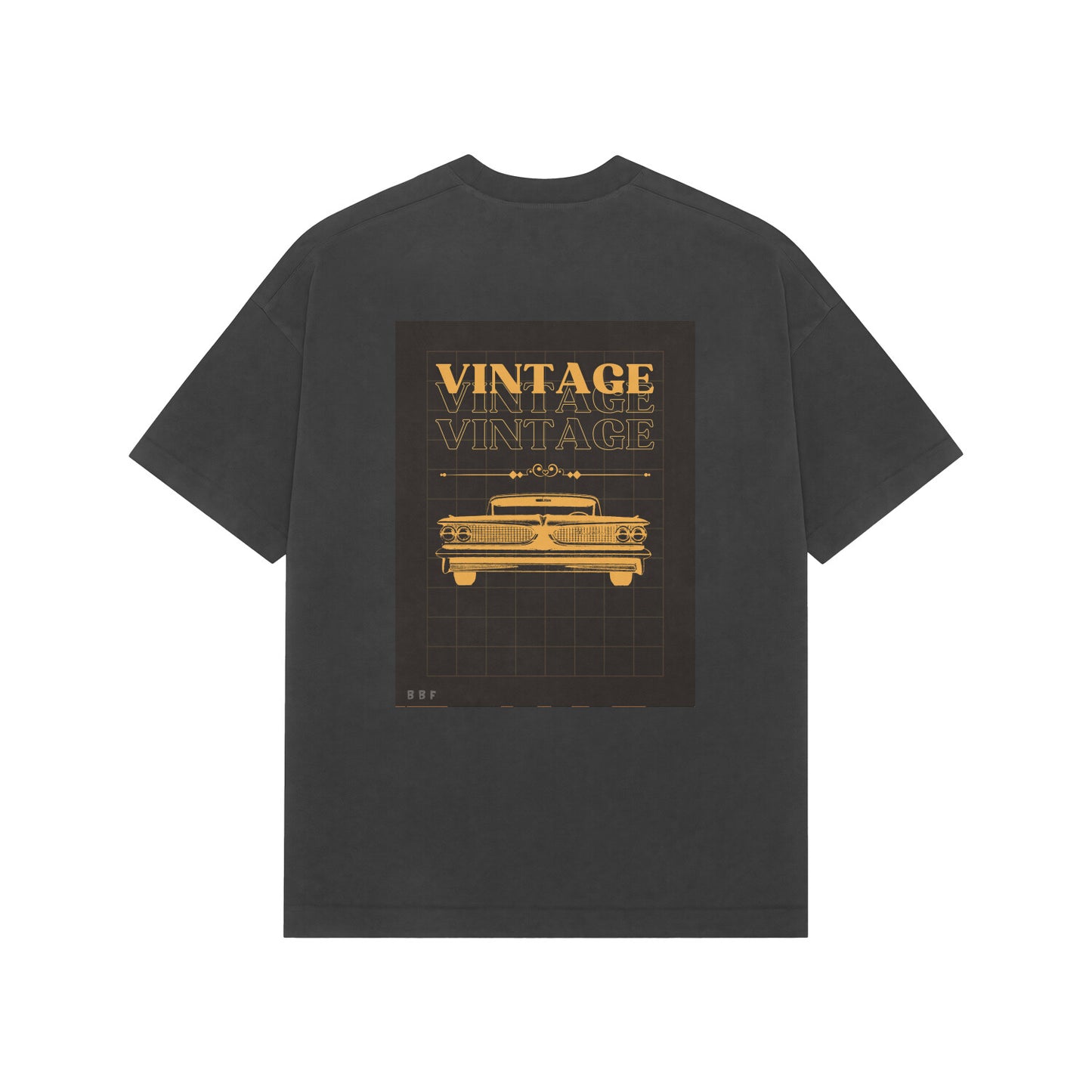 Vintage- Mens Premium Oversized round neck T-shirts