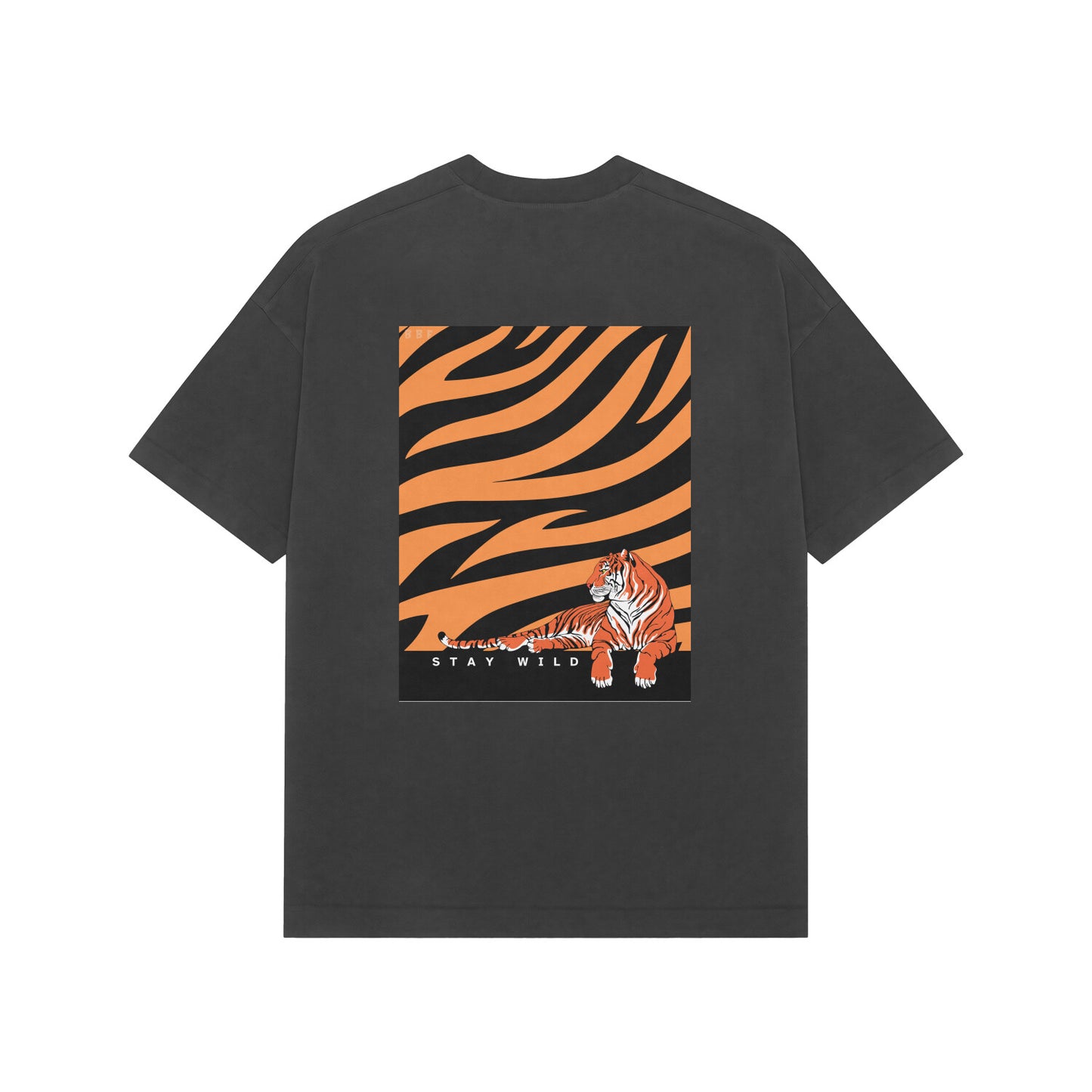 Stay wild- Mens premium oversized round neck tshirt