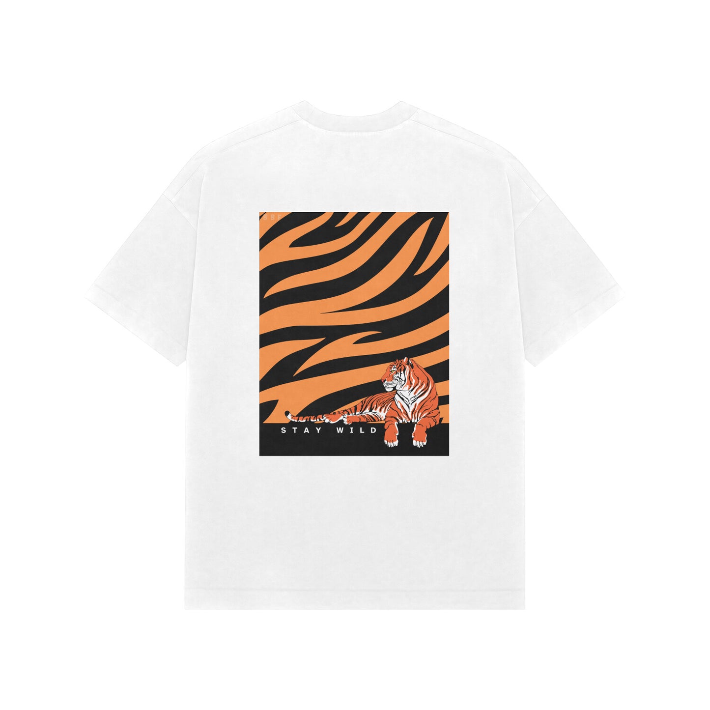 Stay wild- Mens premium oversized round neck tshirt