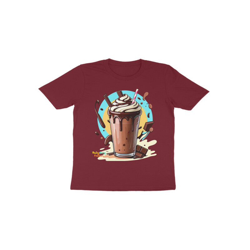 Chocolate Milk Shake Round neck short sleeeves T-shirt 1-6 years
