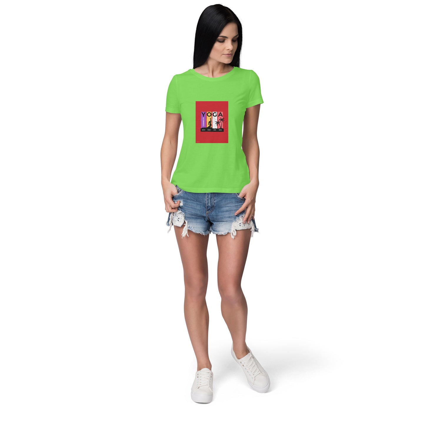 Yoga- Women round neck short sleeves cottonT-shirt
