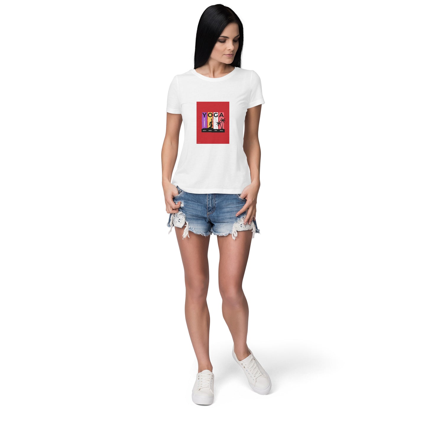 Yoga- Women round neck short sleeves cottonT-shirt