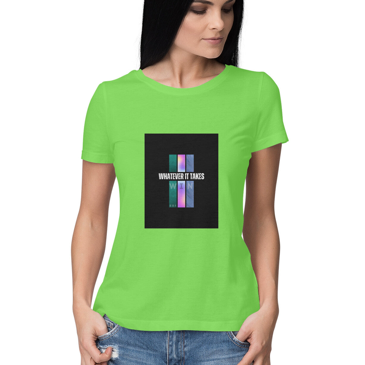 Win- Women round neck short sleeves cottonT-shirt