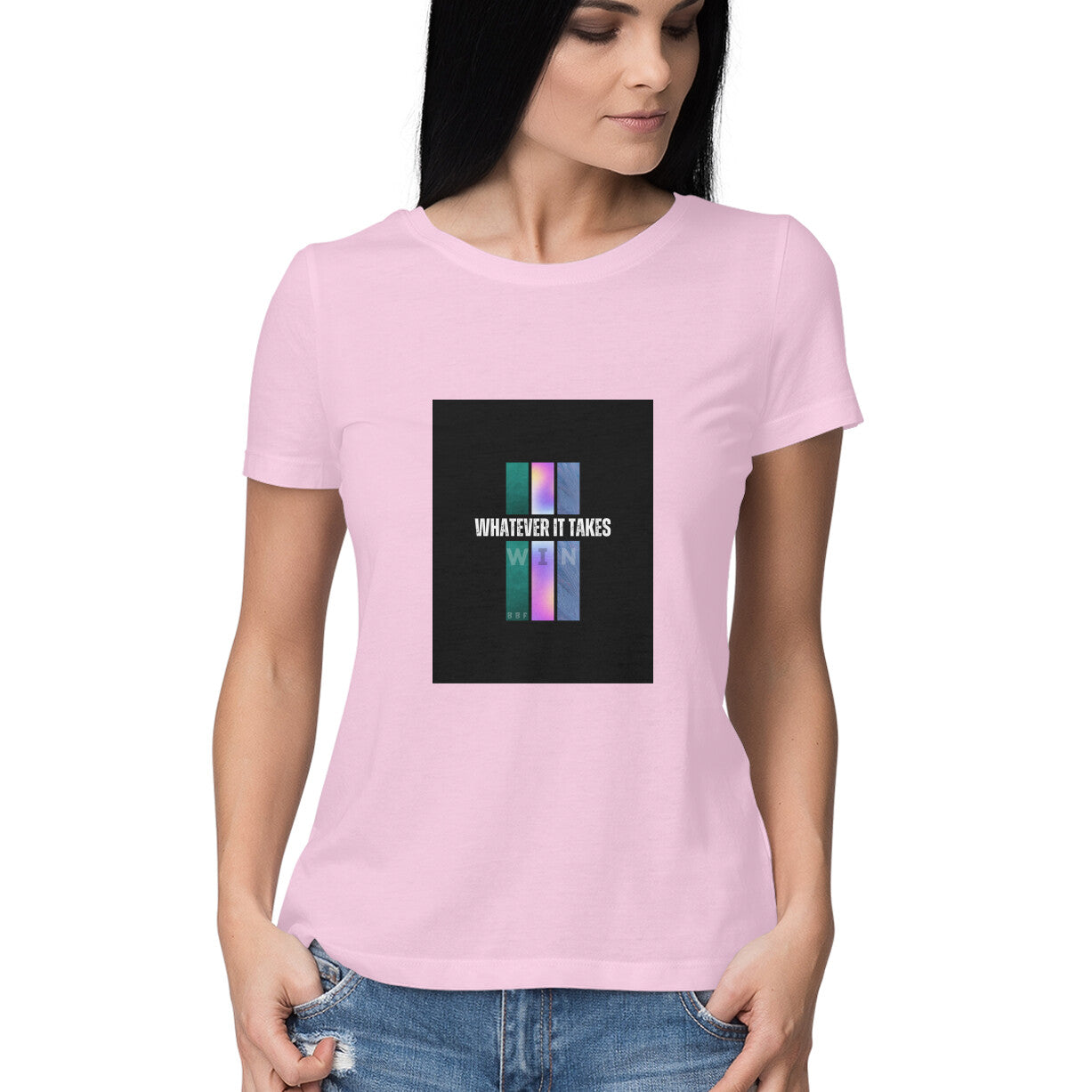 Win- Women round neck short sleeves cottonT-shirt