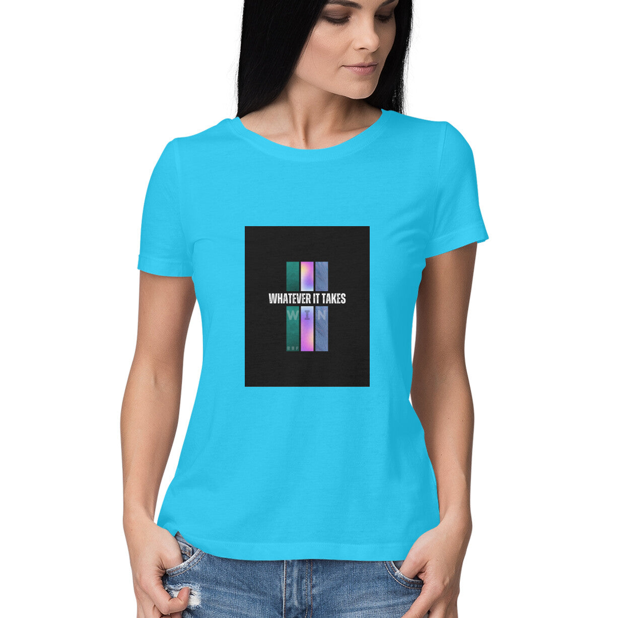 Win- Women round neck short sleeves cottonT-shirt