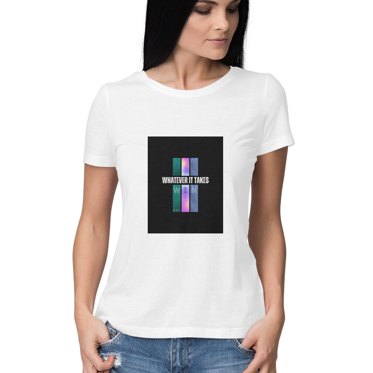Win- Women round neck short sleeves cottonT-shirt