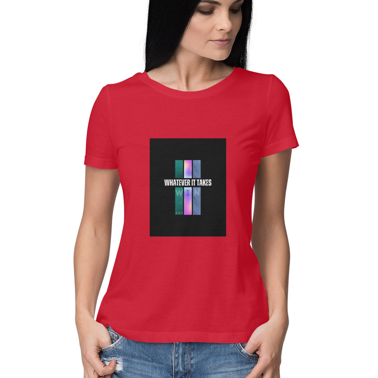 Win- Women round neck short sleeves cottonT-shirt