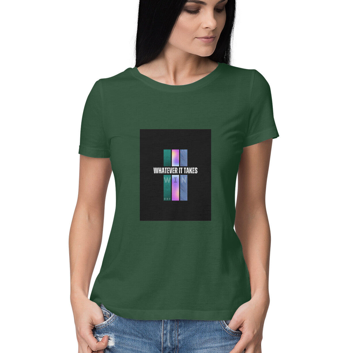 Win- Women round neck short sleeves cottonT-shirt