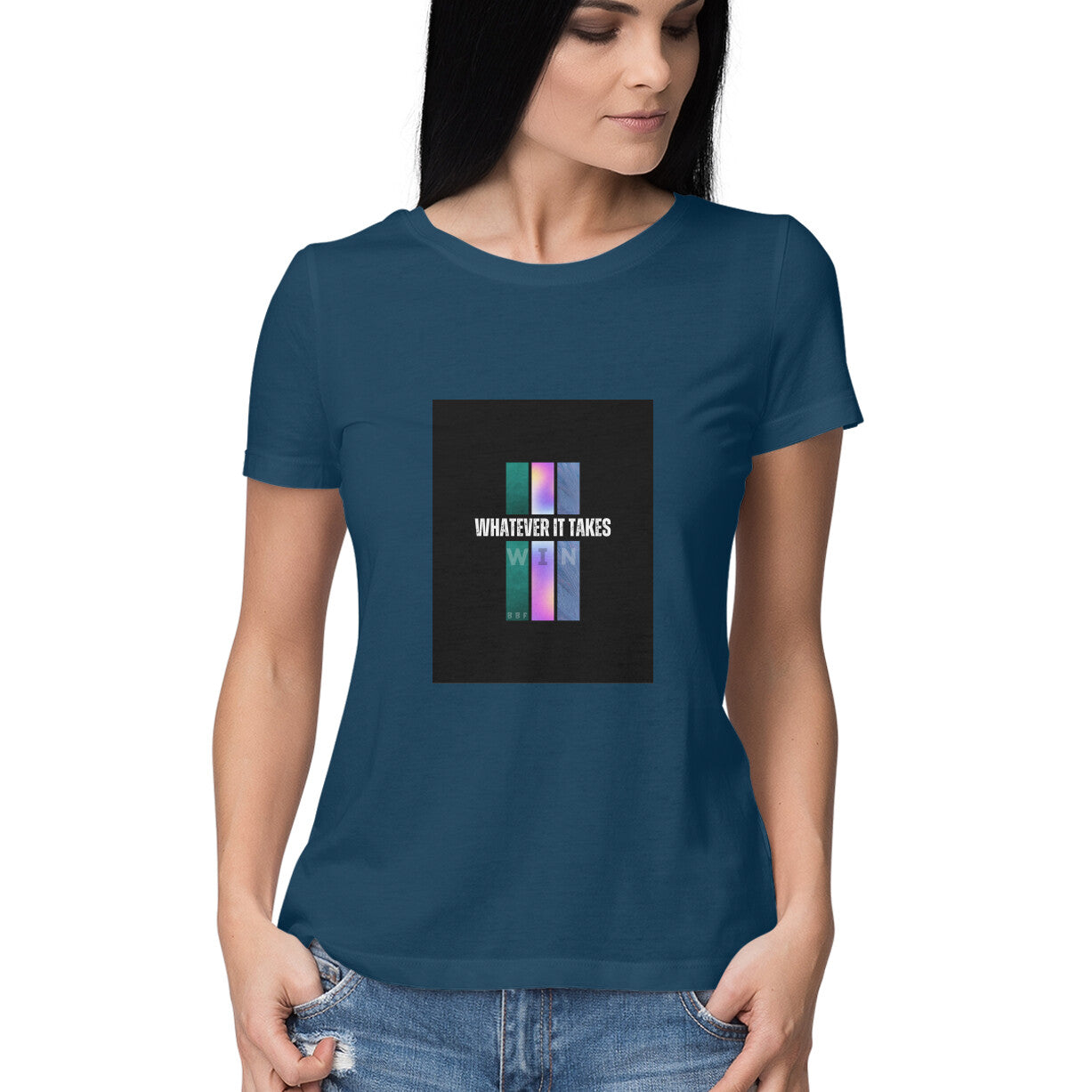 Win- Women round neck short sleeves cottonT-shirt