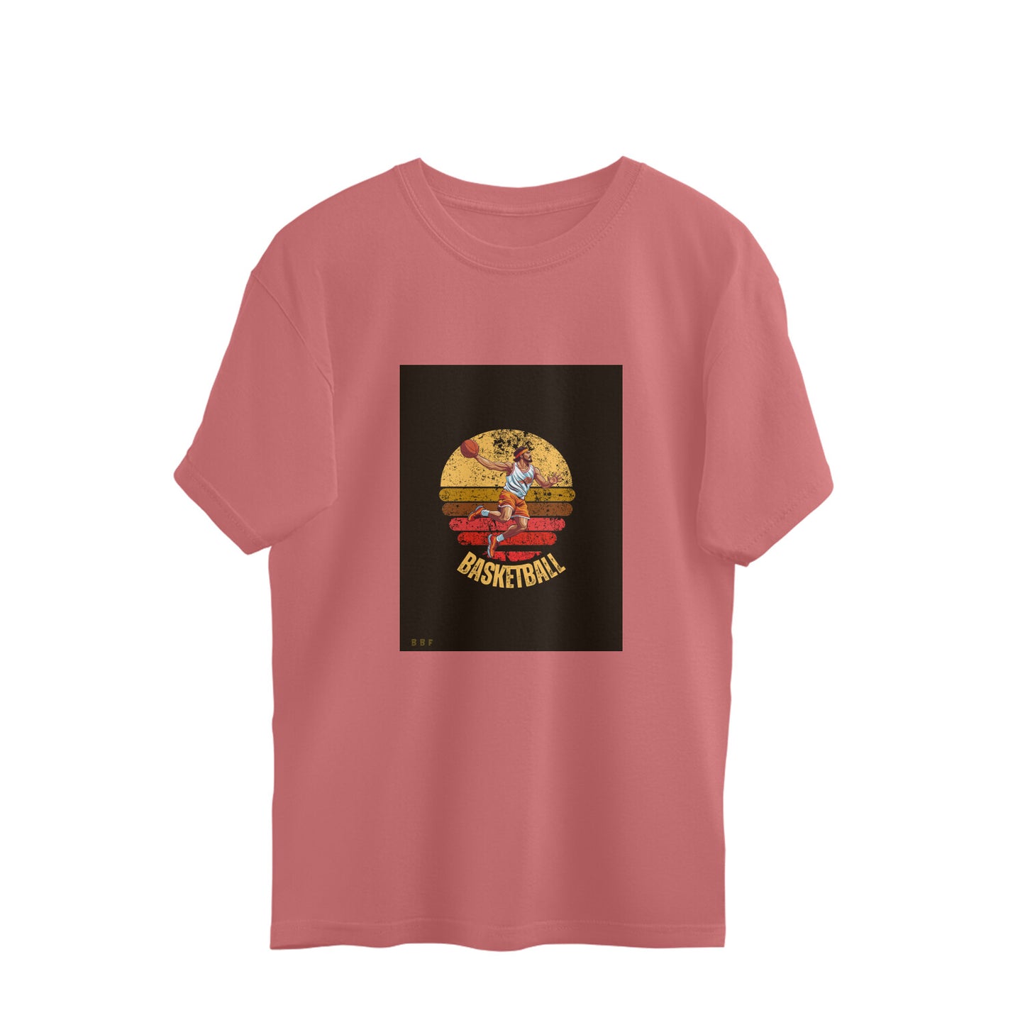 Basket Ball-Mens Premium oversized cotton T-shirt