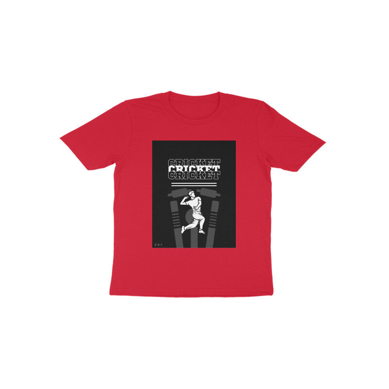 Cricket Kids round neck short sleeves cotton T-shirt (1-6 Years)
