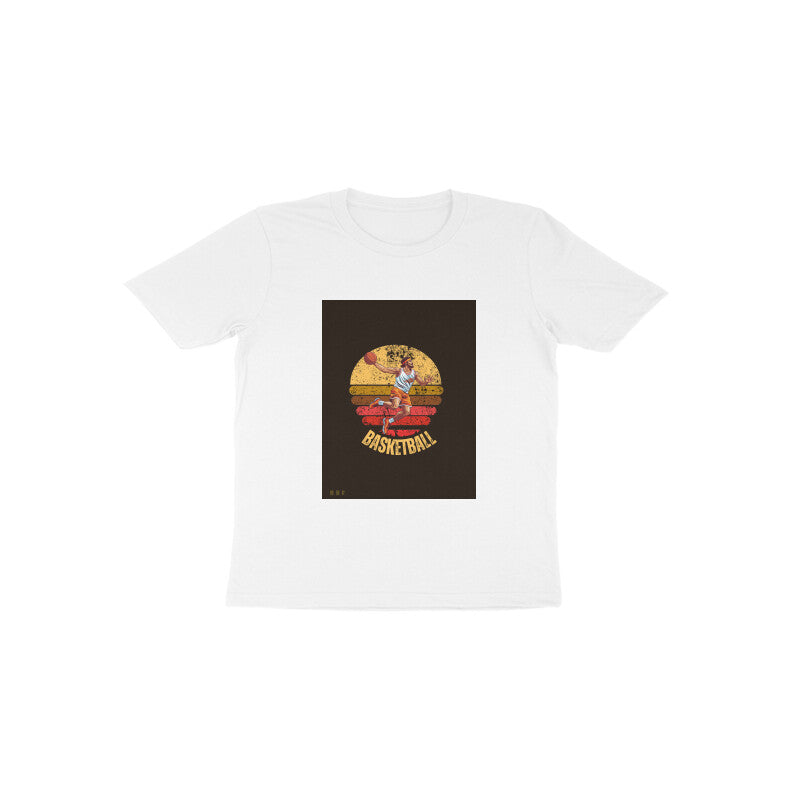 Basketball- Kids round neck short sleeves cotton T-shirt (1-6 years)