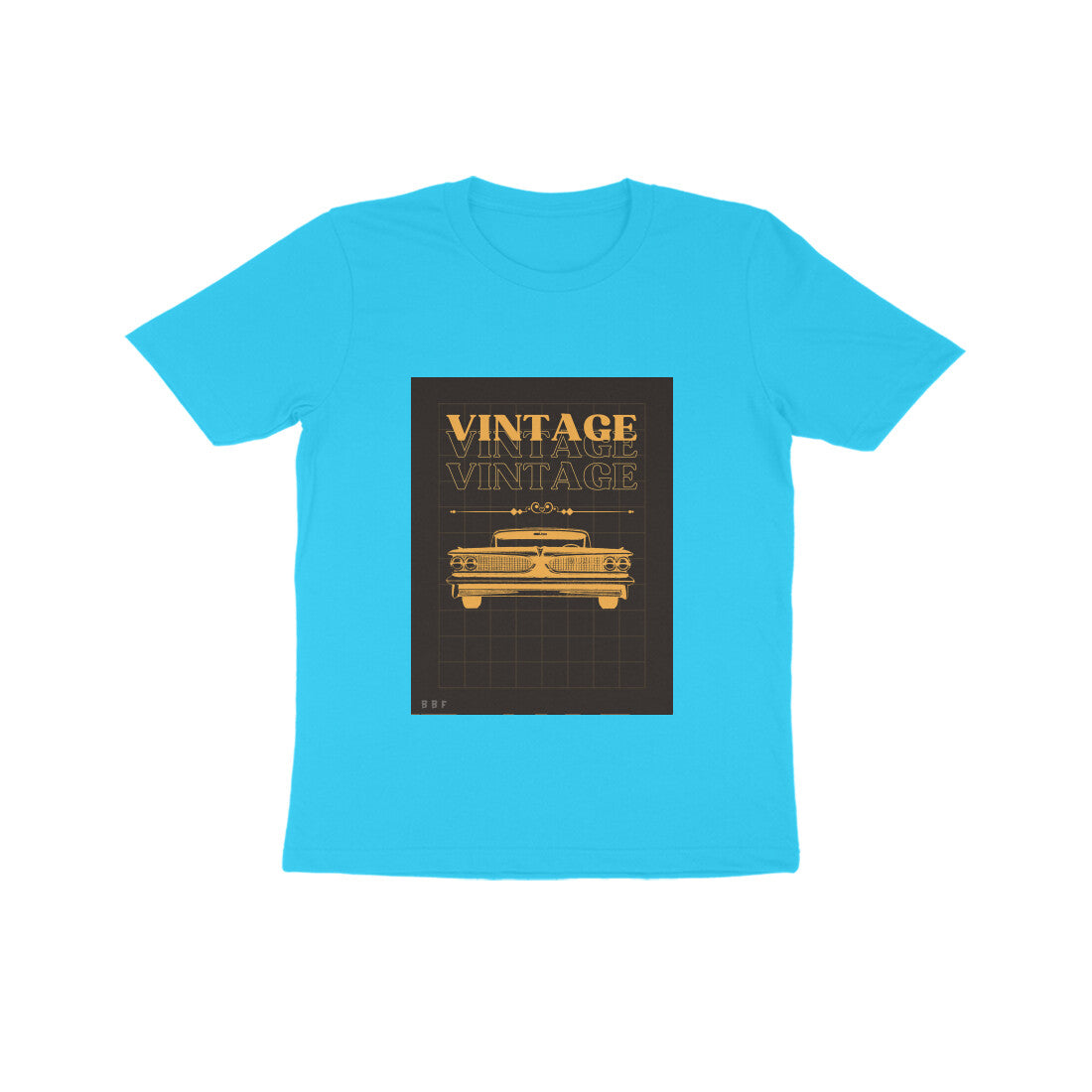 Vintage-Kids round neck short sleeves cotton T-shirt (7-14 years)