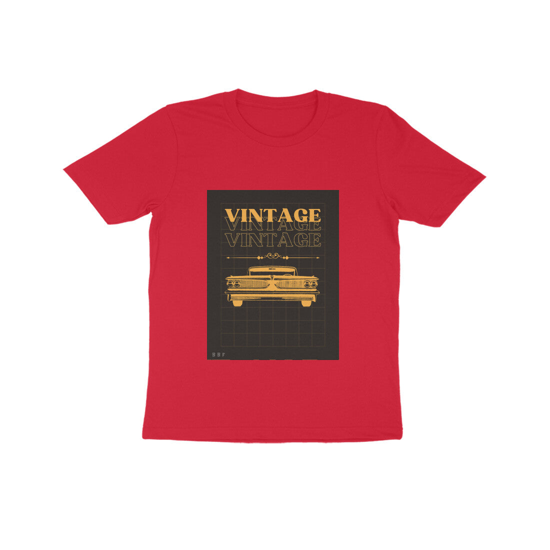 Vintage-Kids round neck short sleeves cotton T-shirt (7-14 years)