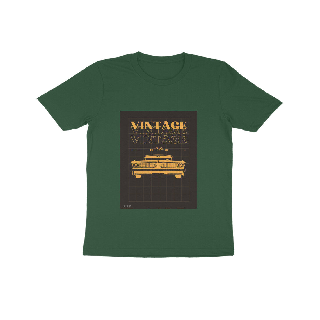 Vintage-Kids round neck short sleeves cotton T-shirt (7-14 years)