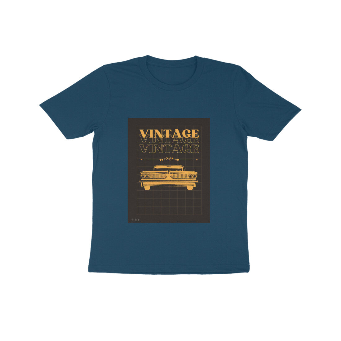 Vintage-Kids round neck short sleeves cotton T-shirt (7-14 years)