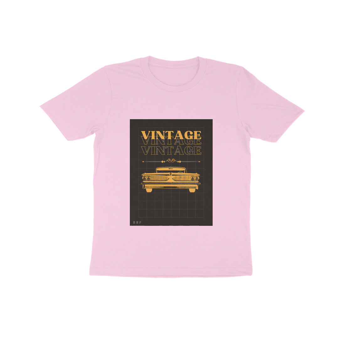 Vintage-Kids round neck short sleeves cotton T-shirt (7-14 years)