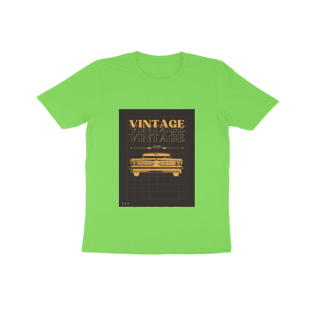 Vintage-Kids round neck short sleeves cotton T-shirt (7-14 years)