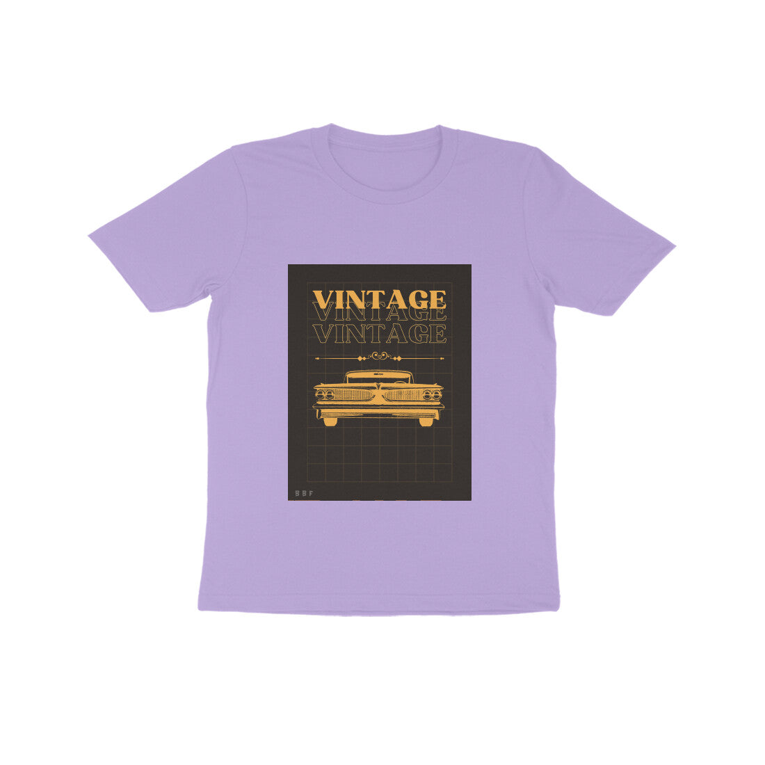 Vintage-Kids round neck short sleeves cotton T-shirt (7-14 years)