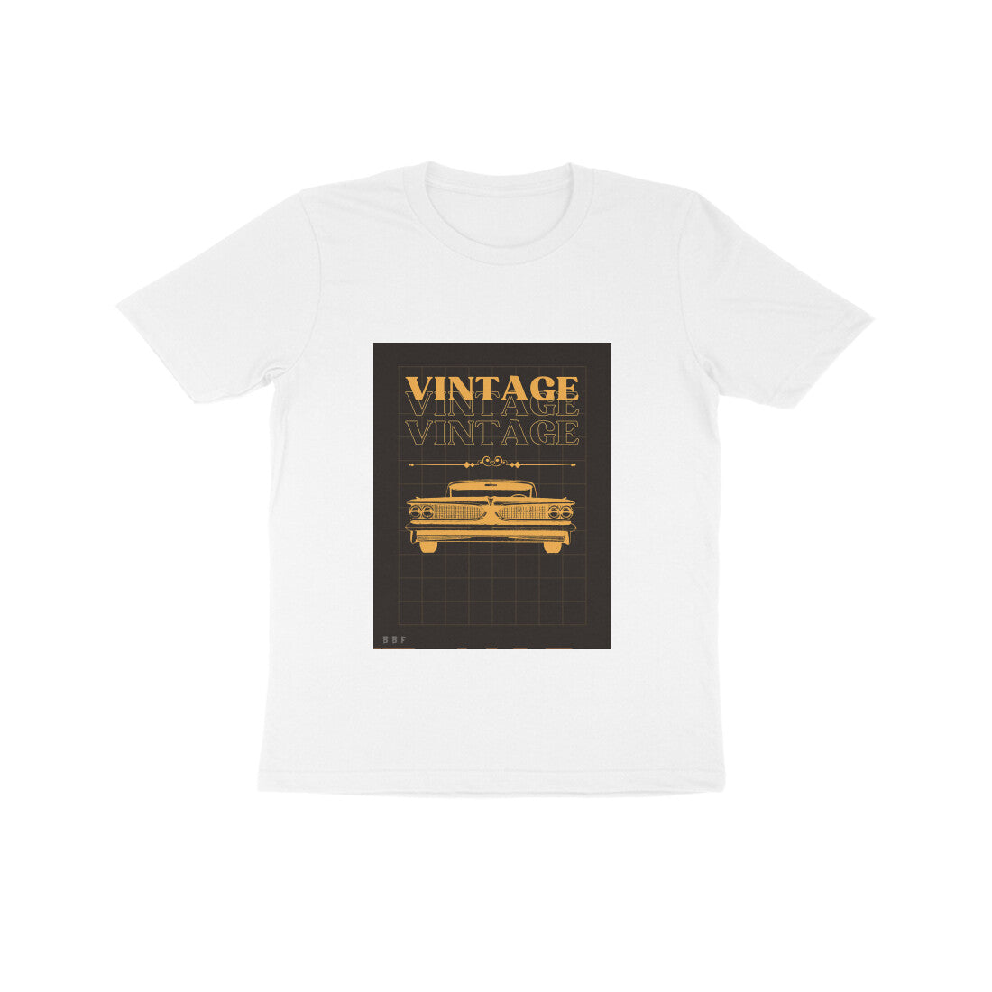 Vintage-Kids round neck short sleeves cotton T-shirt (7-14 years)