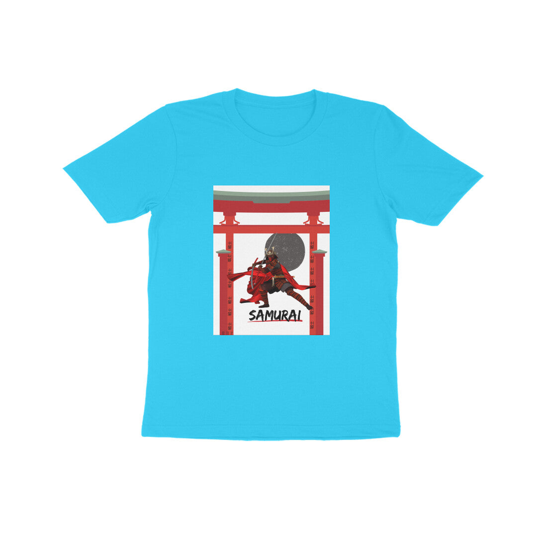Samurai- Kids round neck short sleeves cotton T-shirt (7-14 years)