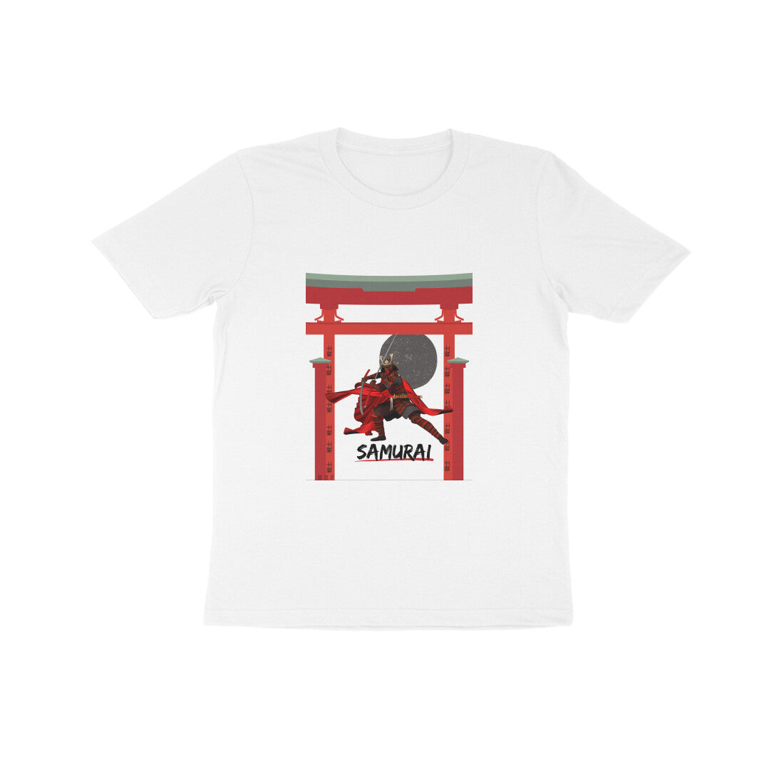 Samurai- Kids round neck short sleeves cotton T-shirt (7-14 years)