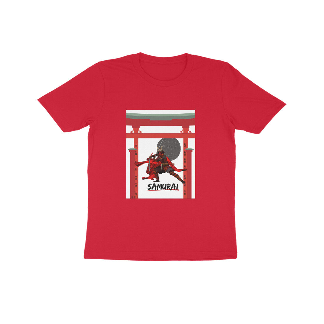 Samurai- Kids round neck short sleeves cotton T-shirt (7-14 years)
