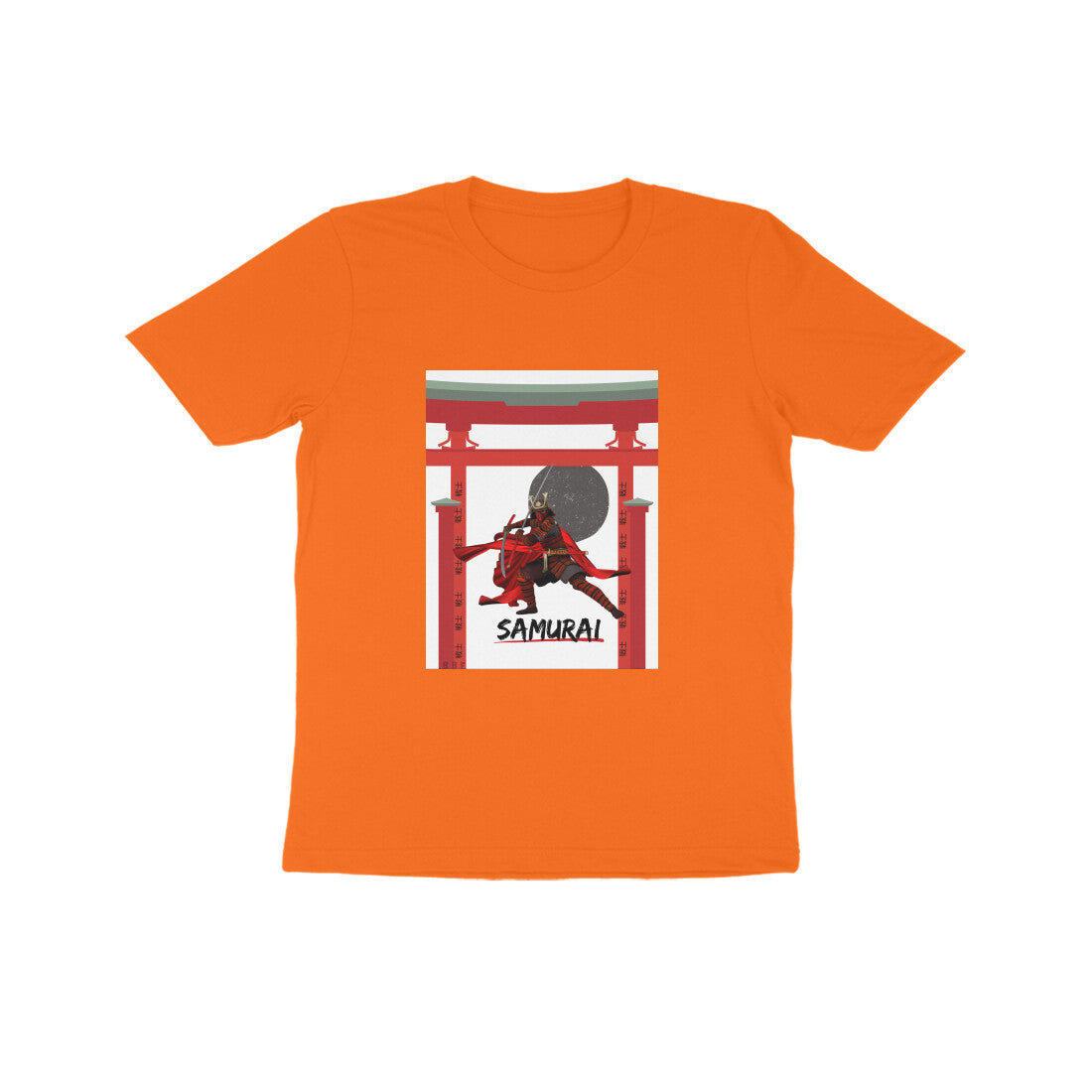 Samurai- Kids round neck short sleeves cotton T-shirt (7-14 years)