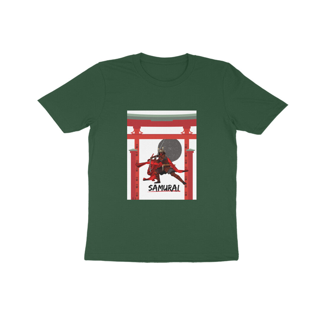 Samurai- Kids round neck short sleeves cotton T-shirt (7-14 years)