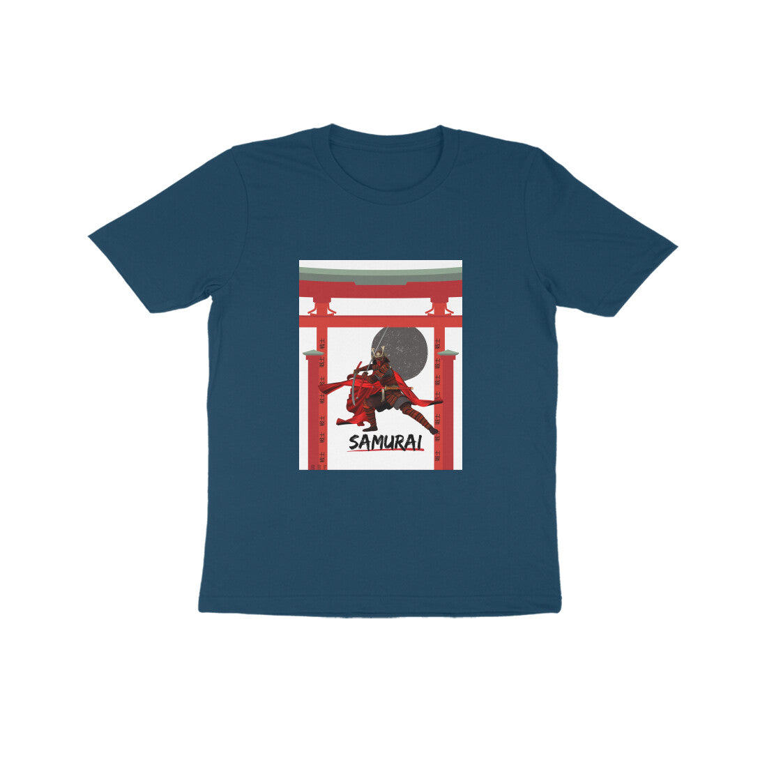 Samurai- Kids round neck short sleeves cotton T-shirt (7-14 years)