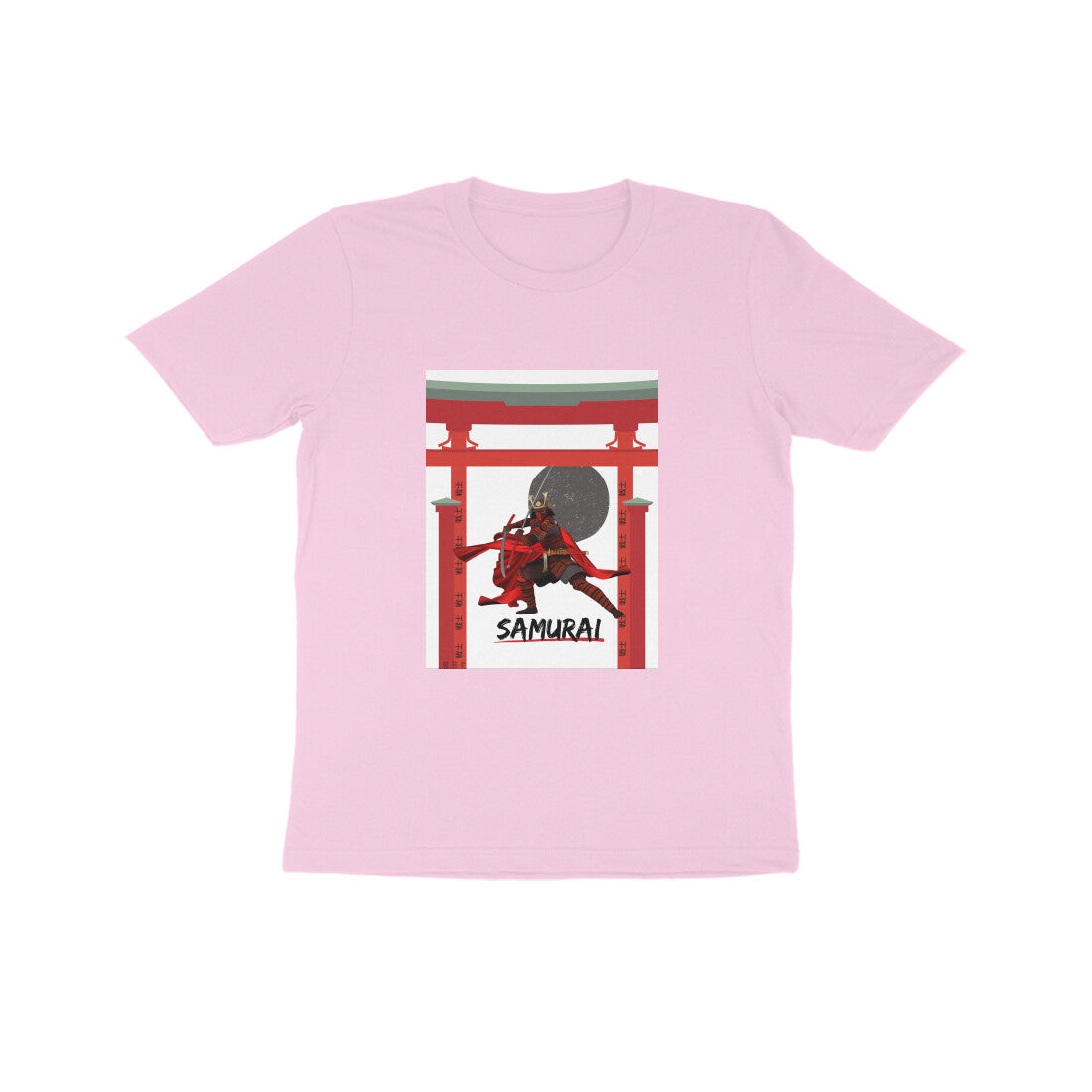 Samurai- Kids round neck short sleeves cotton T-shirt (7-14 years)