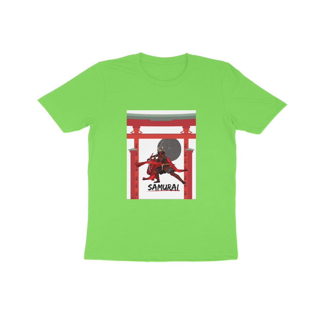 Samurai- Kids round neck short sleeves cotton T-shirt (7-14 years)