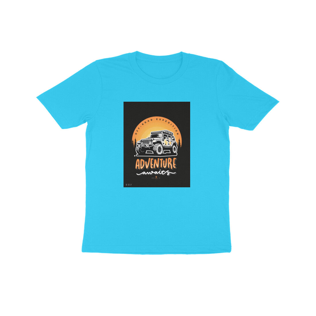 Off Roading Adventure-Kids round neck short sleeves cotton T-shirt (7-14 years)