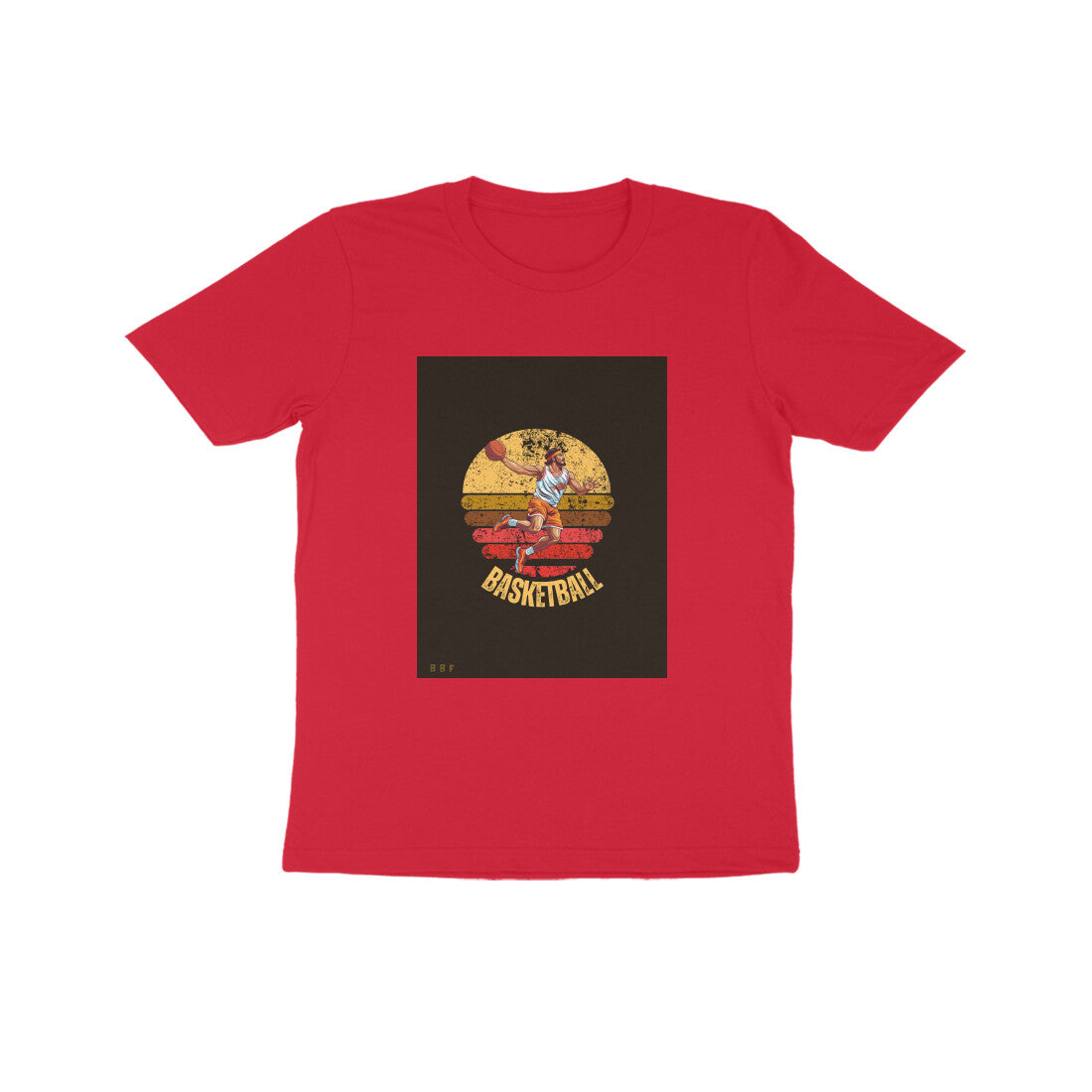 BasketBall- Kids round neck short sleeves cotton T-shirt (7-14 years)