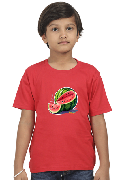 Watermelon- Boys round neck short sleeves T-shirt 5-13 years