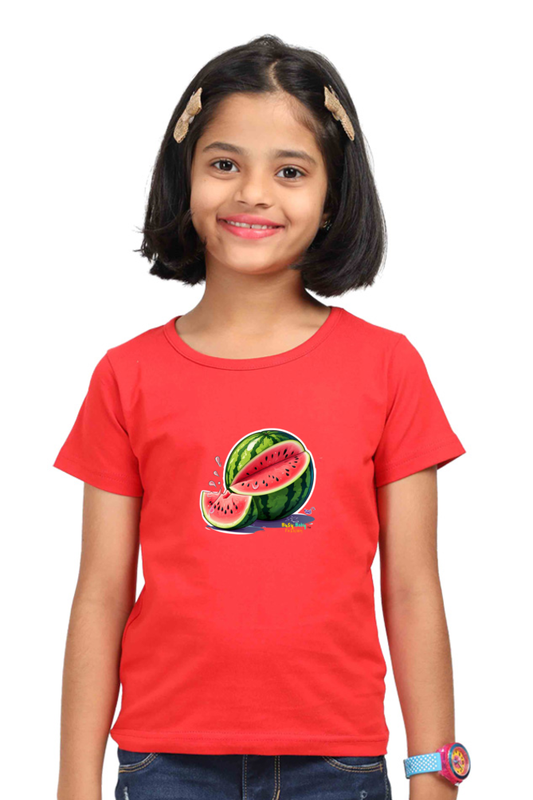 Girls round neck short sleeves T-shirt - 5 to 13 years