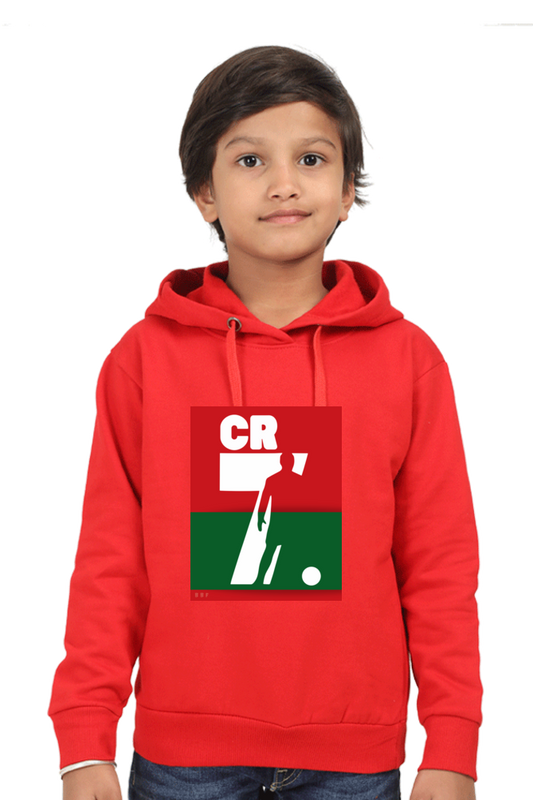 CR7 Football- Kids printed hooded sweatshirt