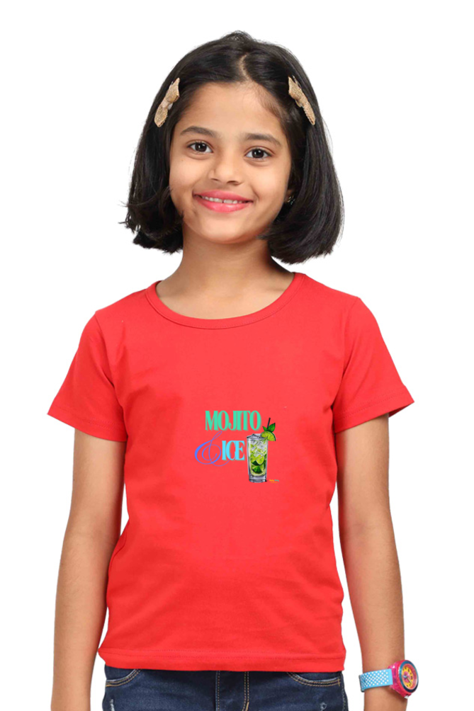 Mojito and Ice- Round neck short sleeves T-shirt girls
