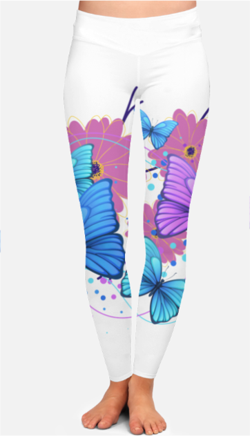 Butterfly Leggings- Girls Gym Leggings