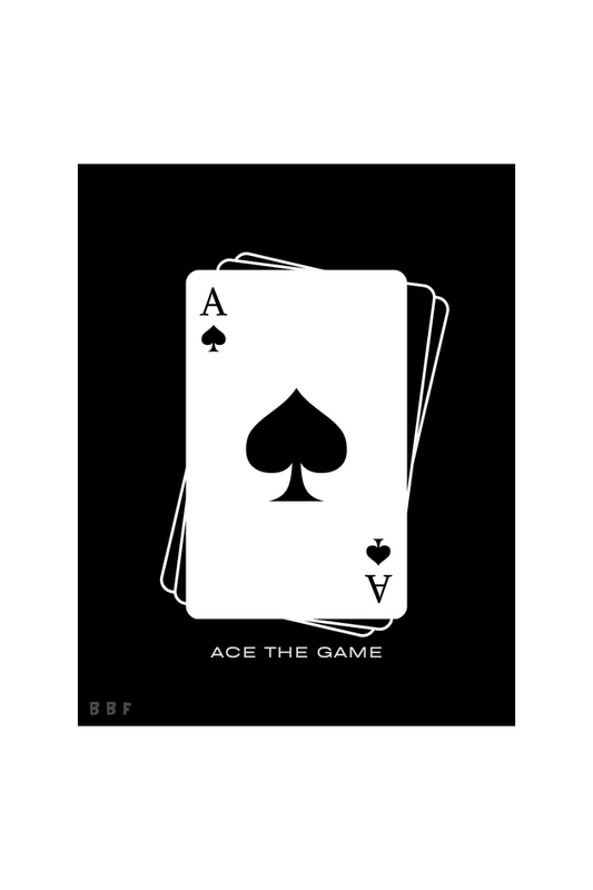 Ace the game- Mens Cotton Short Sleeves round neck Oversized T-Shirt
